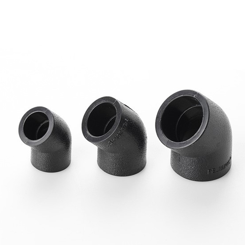 HDPE 45 °ข้อศอกเปลี่ยนทิศทางการไหล